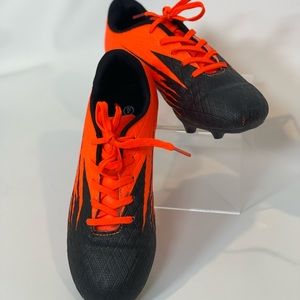 New WO Tags, WO Box. Youth US Size 4 Sports Cleats. Bright Orange & Black.